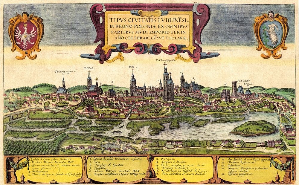 Lublin Poland art print by Braun Hogenberg for $57.95 CAD