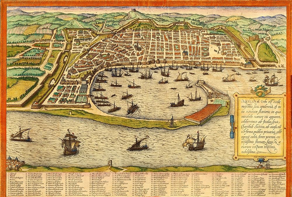 Messina Italy art print by Braun Hogenberg for $57.95 CAD
