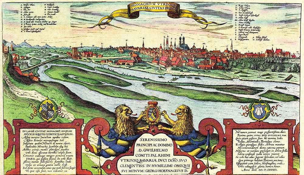 Munich Munchen Germany art print by Braun Hogenberg for $57.95 CAD