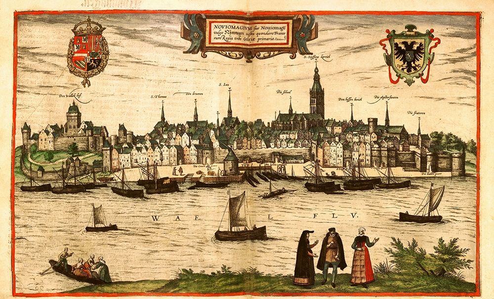 Nijmegen Netherlands art print by Braun Hogenberg for $57.95 CAD