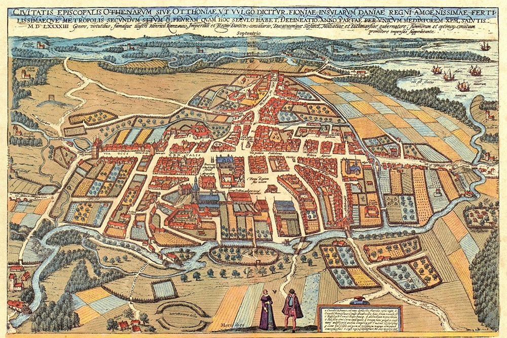 Odense Denmark art print by Braun Hogenberg for $57.95 CAD
