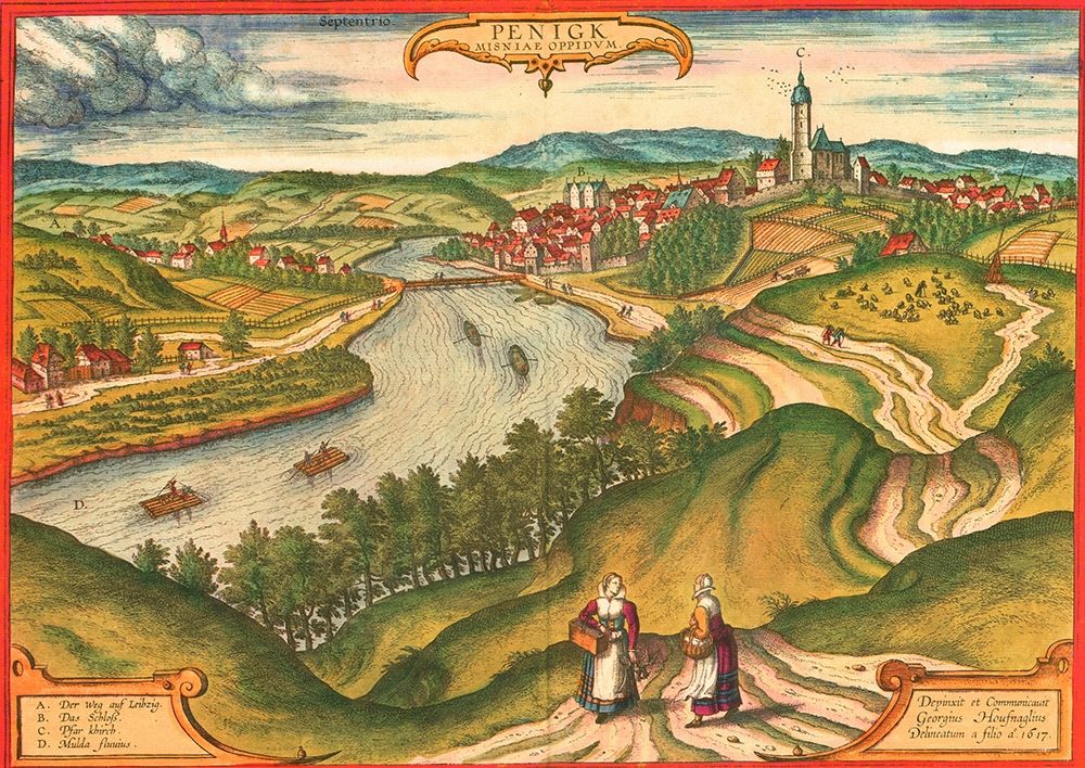 Penig Germany art print by Braun Hogenberg for $57.95 CAD