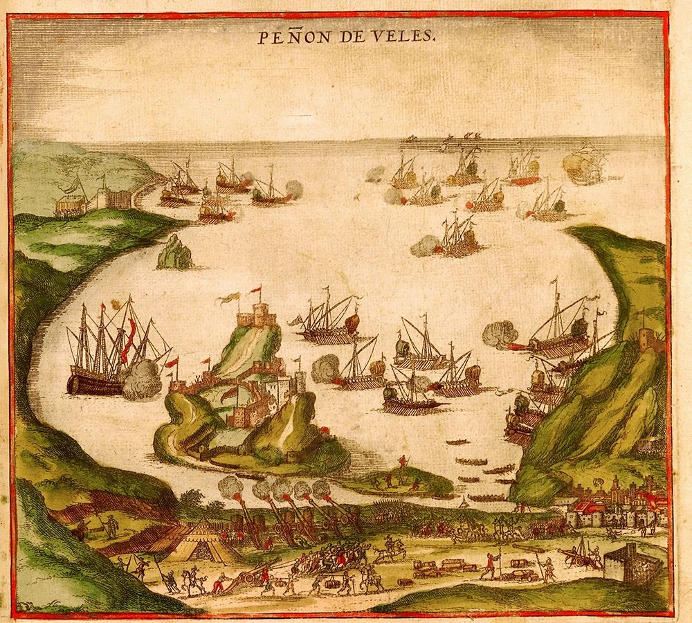 Penon de Velez de la Gomera art print by Braun Hogenberg for $57.95 CAD