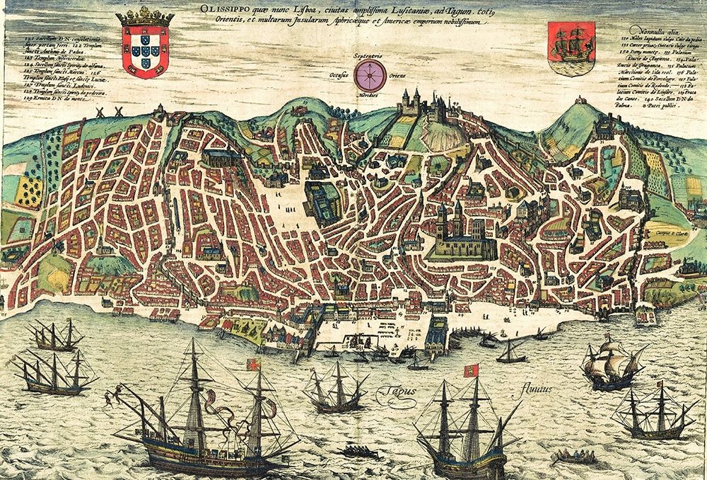 Portugal art print by Braun Hogenberg for $57.95 CAD