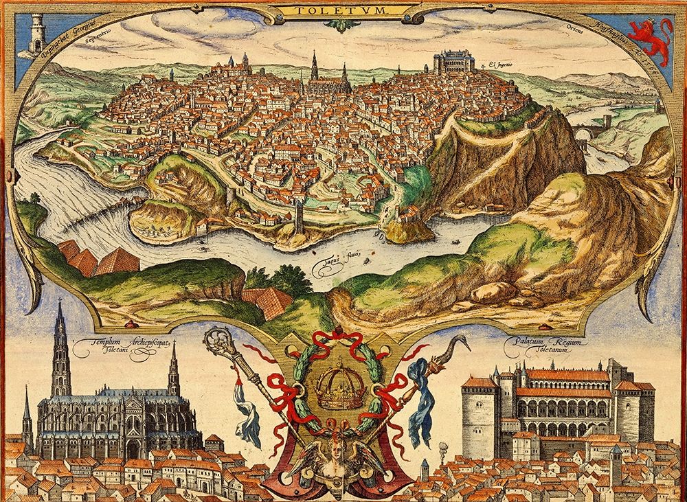 Toledo Spain art print by Braun Hogenberg for $57.95 CAD