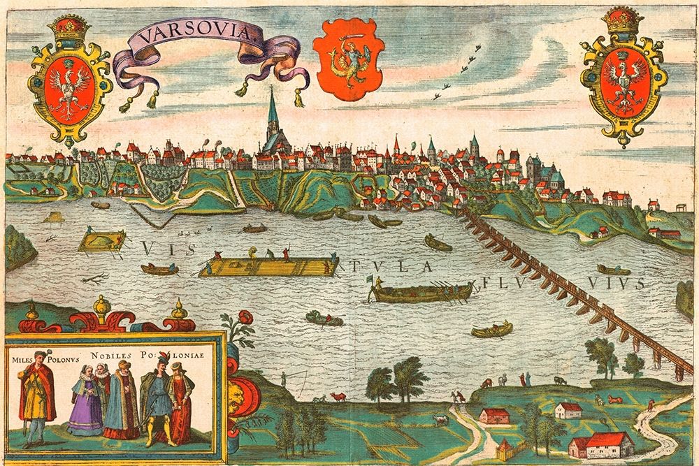 Warsaw Poland art print by Braun Hogenberg for $57.95 CAD