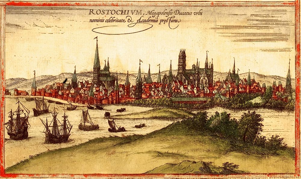 Wismar Germany art print by Braun Hogenberg for $57.95 CAD