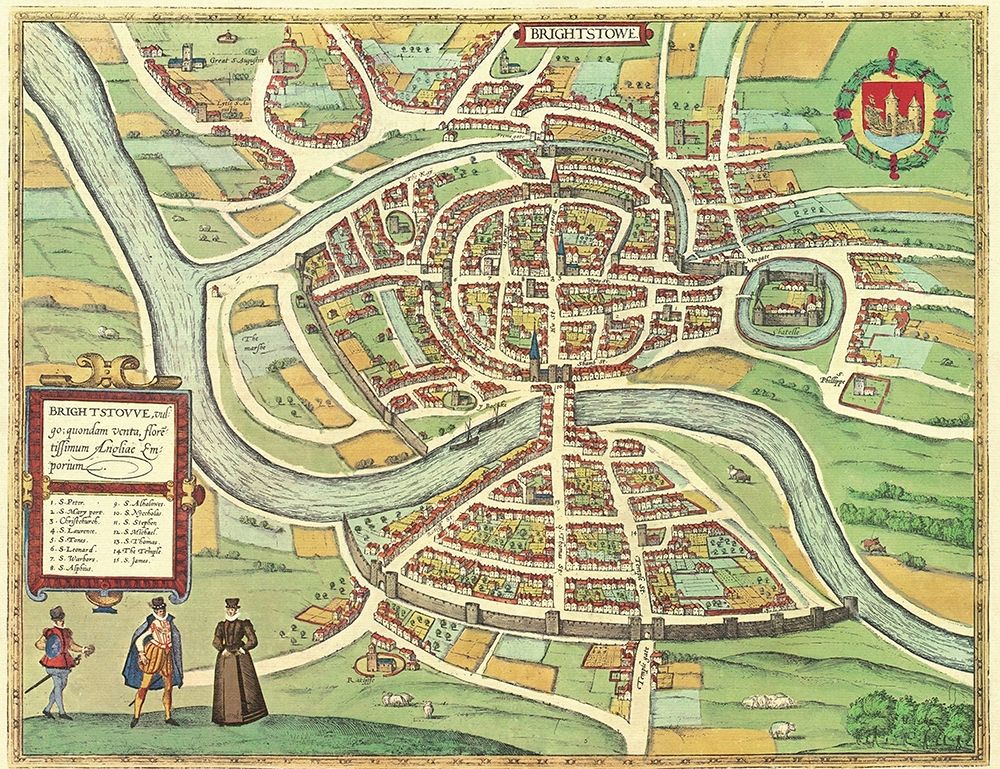 Bristol England art print by Braun Hogenberg for $57.95 CAD