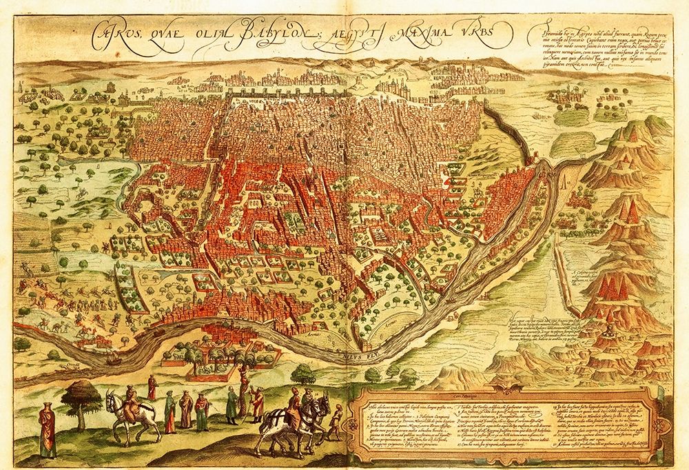 Cairo Egypt art print by Braun Hogenberg for $57.95 CAD