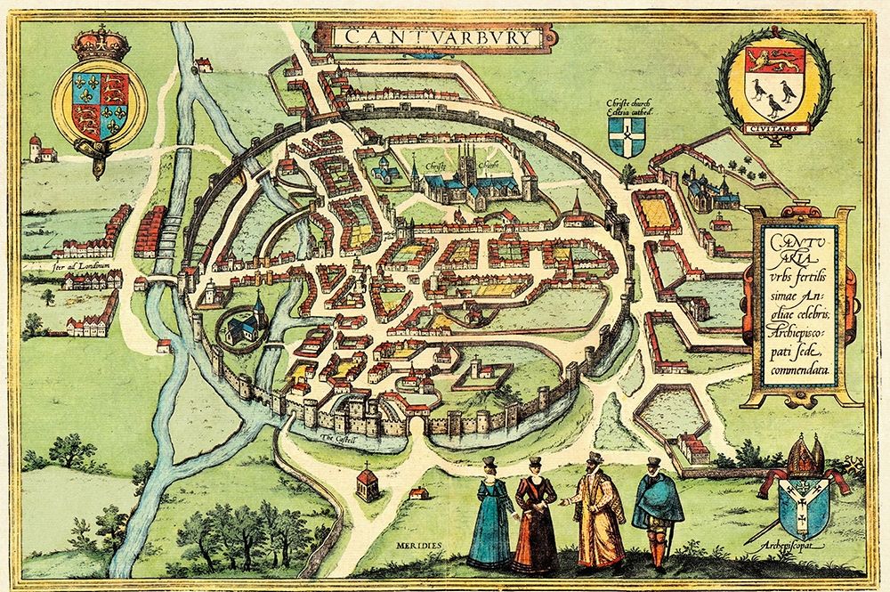 Canterbury England art print by Braun Hogenberg for $57.95 CAD