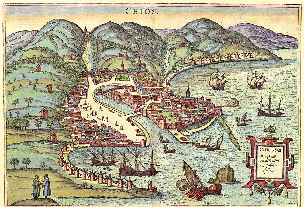 Chios Greece art print by Braun Hogenberg for $57.95 CAD