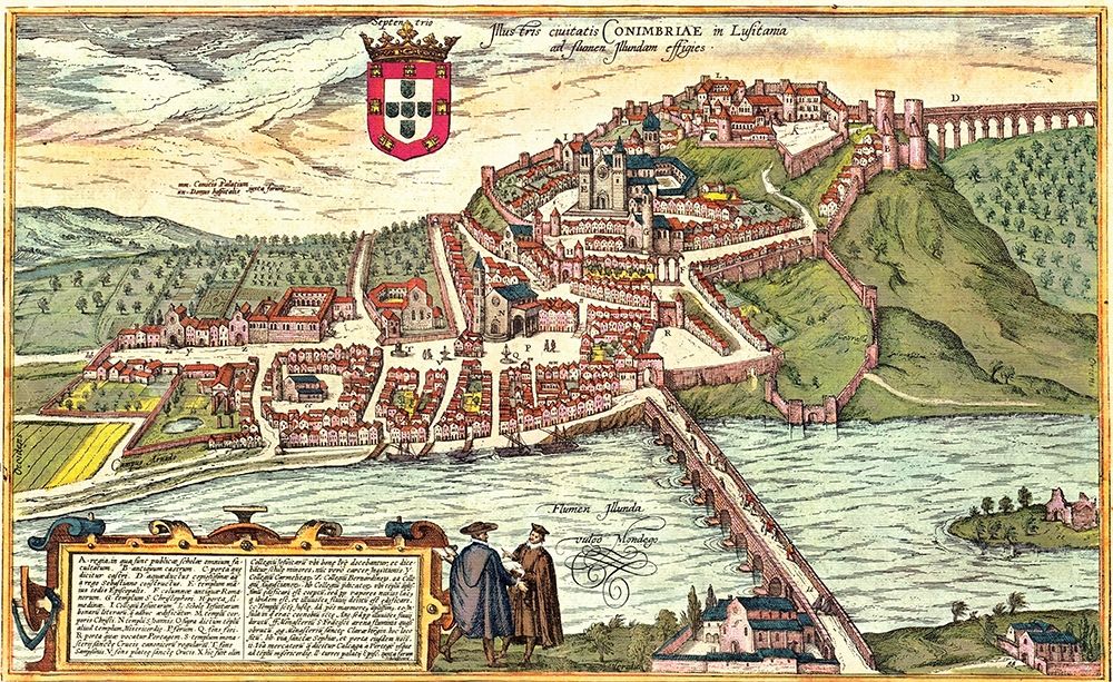 Coimbra Portugal art print by Braun Hogenberg for $57.95 CAD