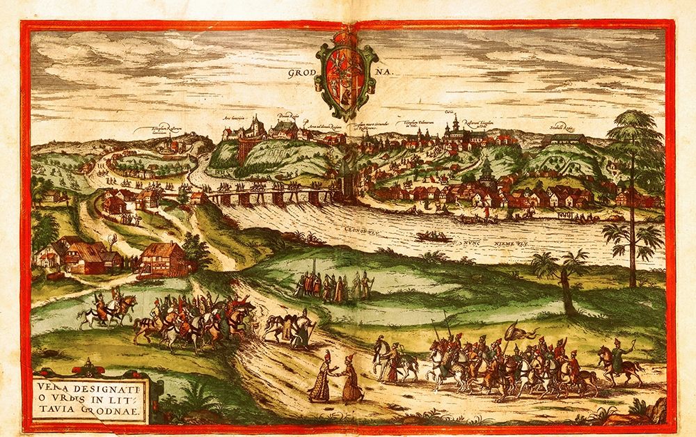 Grodno Poland art print by Braun Hogenberg for $57.95 CAD
