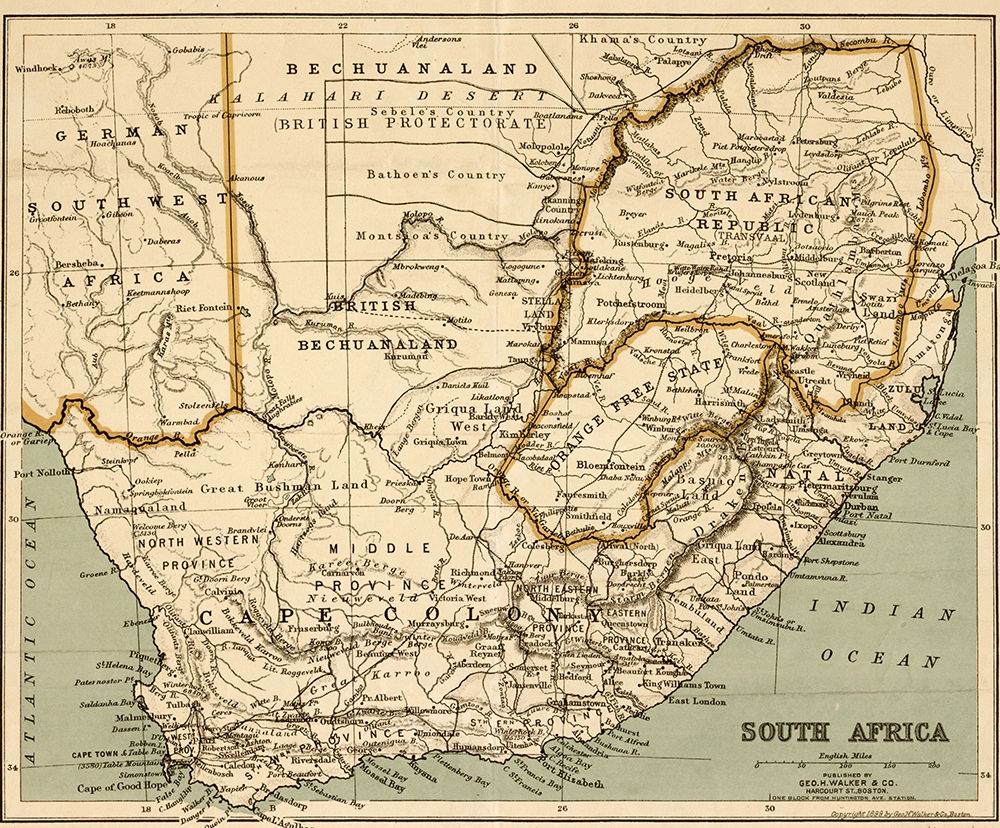 South Africa 1899 art print by George Walker and Co for $57.95 CAD