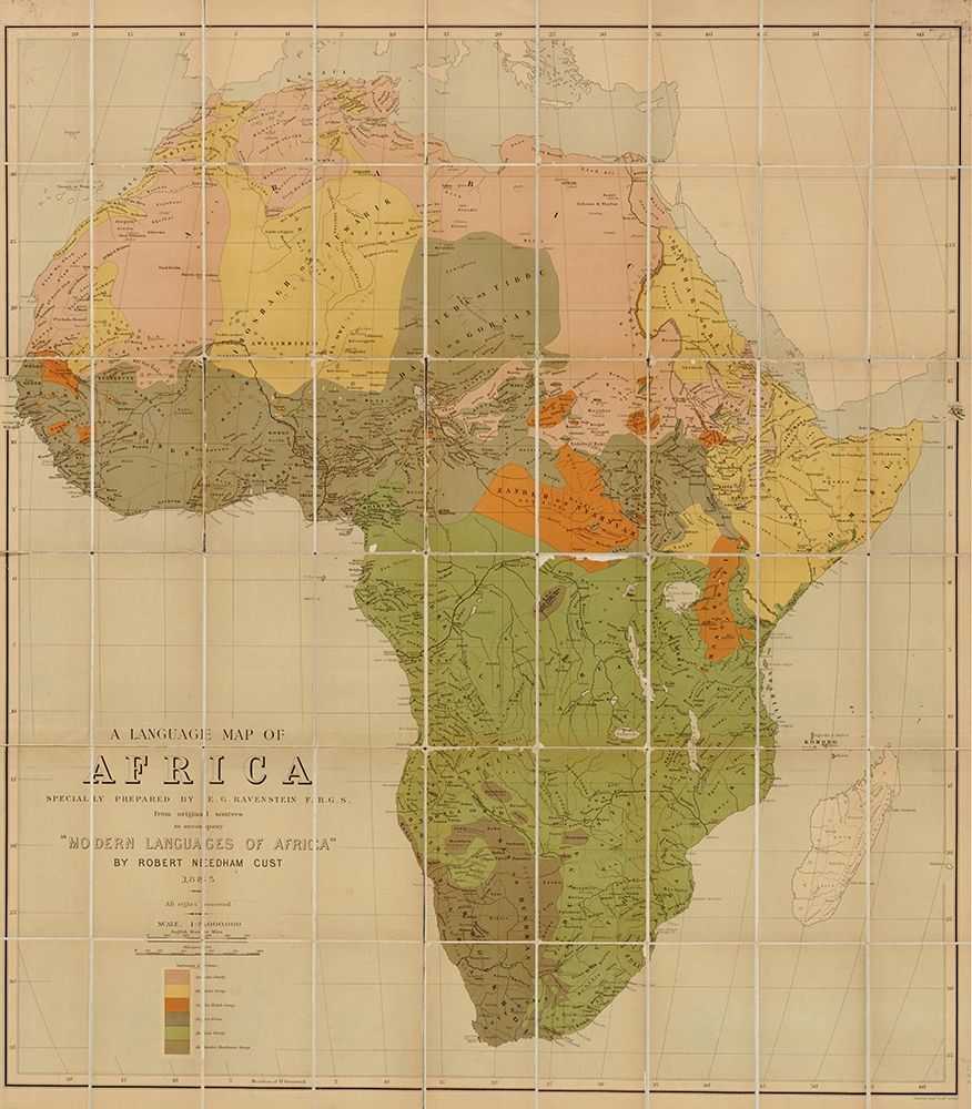 African Languages 1883 art print by Ernest George Ravenstein for $57.95 CAD