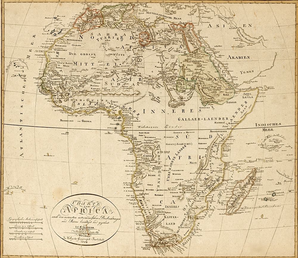 Africa 1804 art print by JCM Reinecke for $57.95 CAD