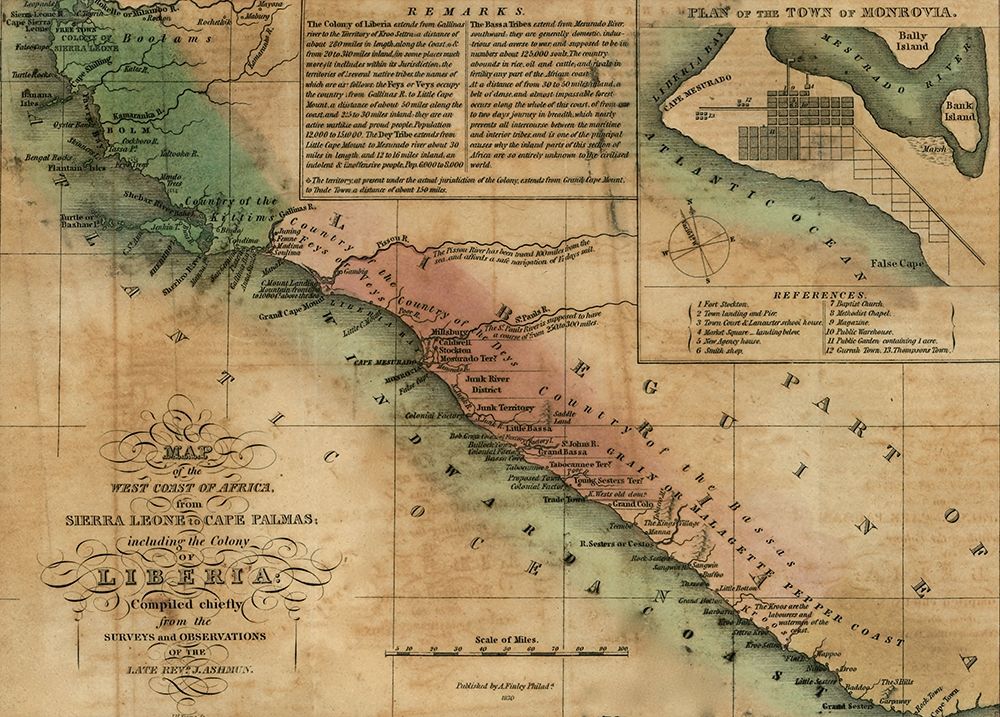 Sierra Leone and Liberia art print by Jehudi Ashmun for $57.95 CAD