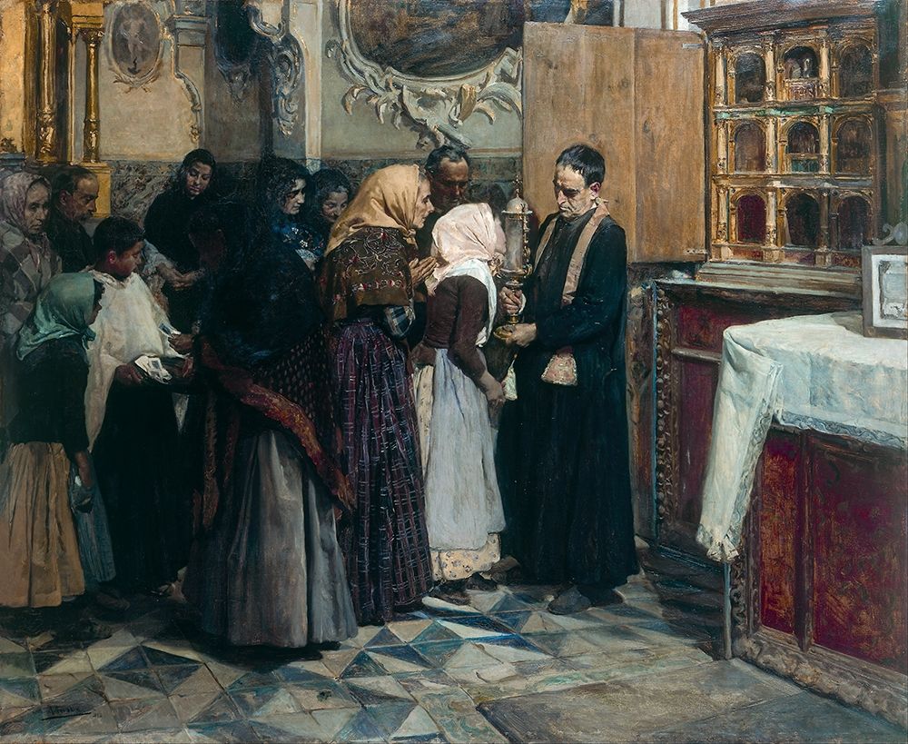 Kissing the Relic art print by Joaquin Sorolla for $57.95 CAD