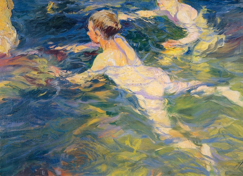 Swimmers-Javea art print by Joaquin Sorolla for $57.95 CAD