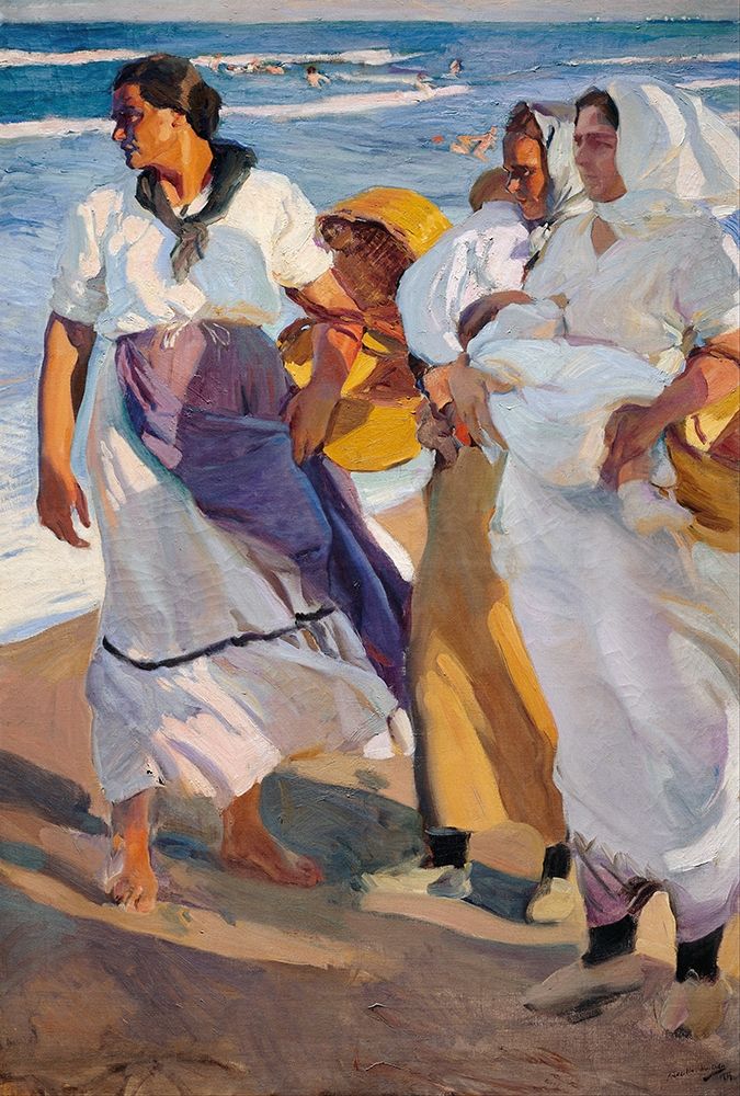 Fisherwomen from Valencia art print by Joaquin Sorolla for $57.95 CAD