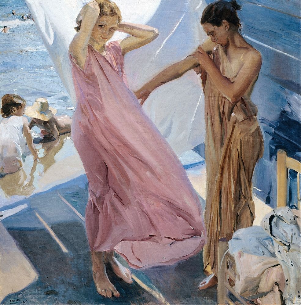 After Bathing-Valencia art print by Joaquin Sorolla for $57.95 CAD