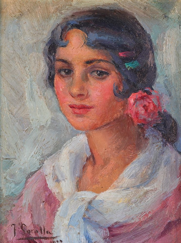 Portrait of a Woman art print by Joaquin Sorolla for $57.95 CAD