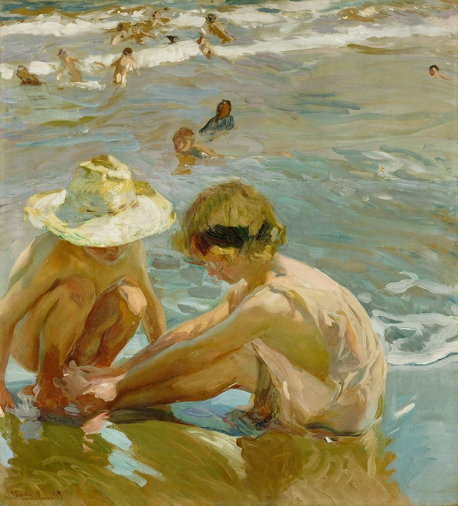 The wounded foot art print by Joaquin Sorolla for $57.95 CAD