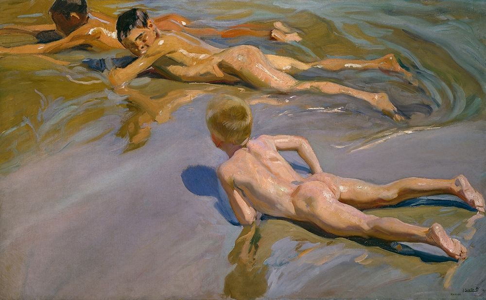 Boys On The Beach art print by Joaquin Sorolla for $57.95 CAD