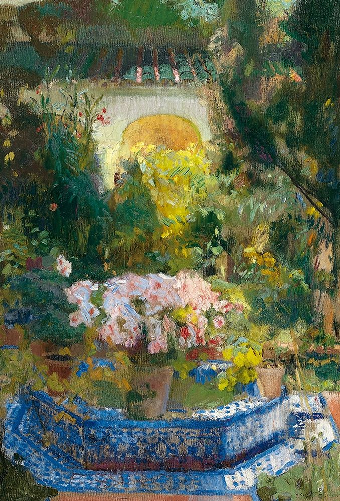 Patio De La Casa art print by Joaquin Sorolla for $57.95 CAD