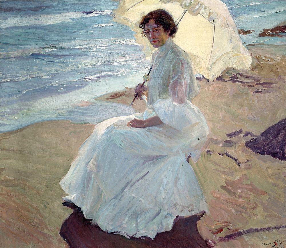 Clotilde on the Beach art print by Joaquin Sorolla for $57.95 CAD