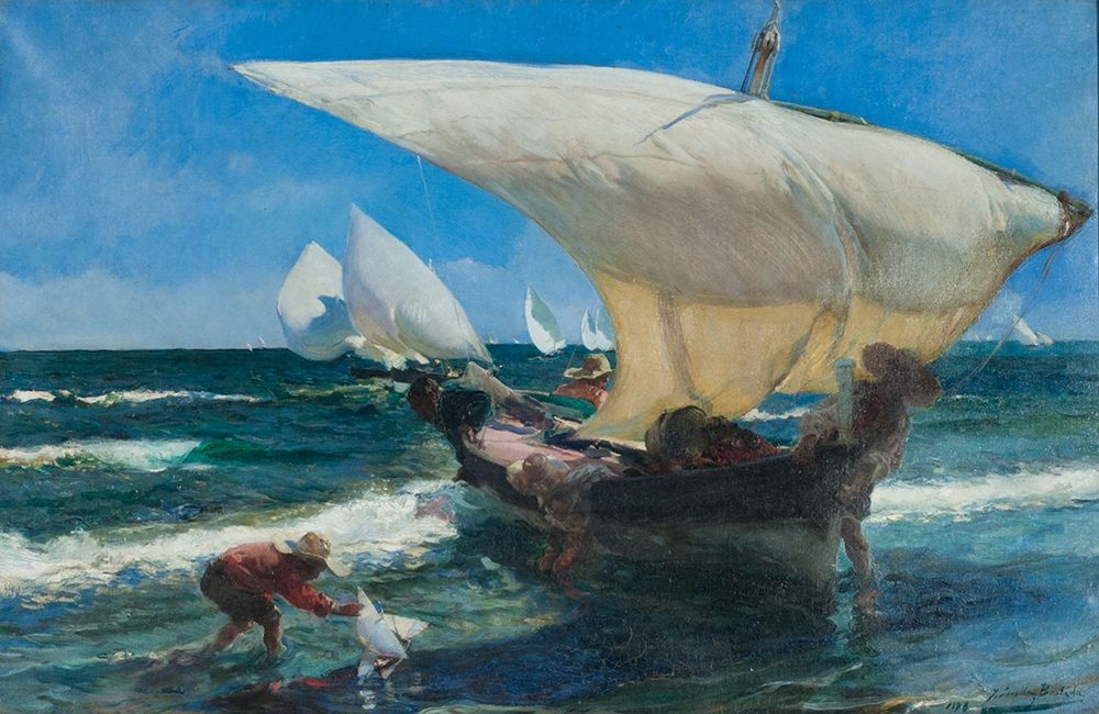 On the coast of Valencia art print by Joaquin Sorolla for $57.95 CAD