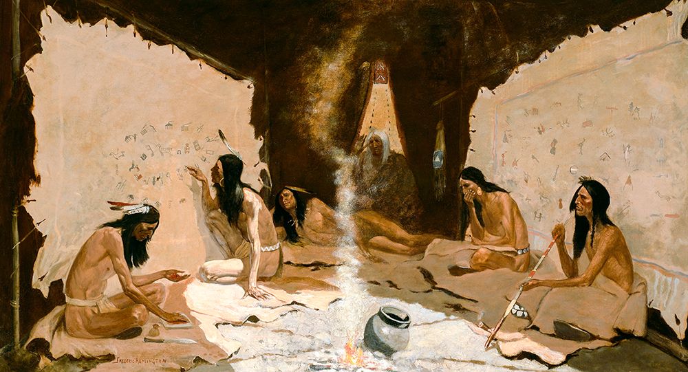 Historians of the Tribe art print by Frederic Remington for $57.95 CAD