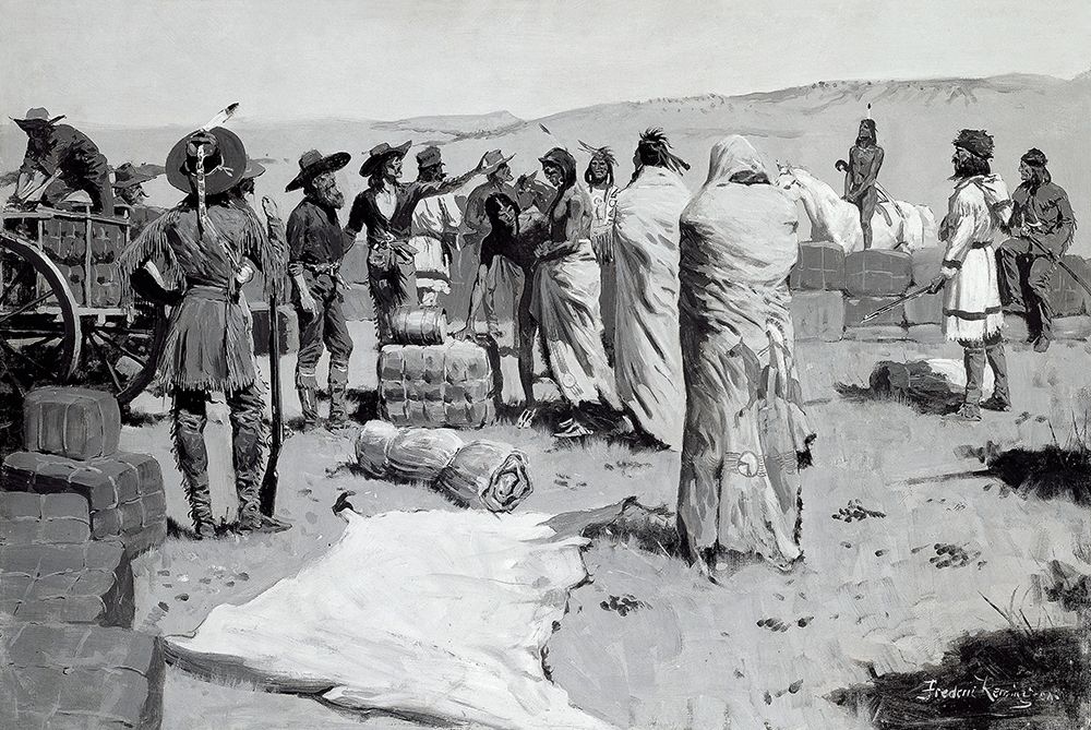 The Interpreter Waved at the Youth art print by Frederic Remington for $57.95 CAD