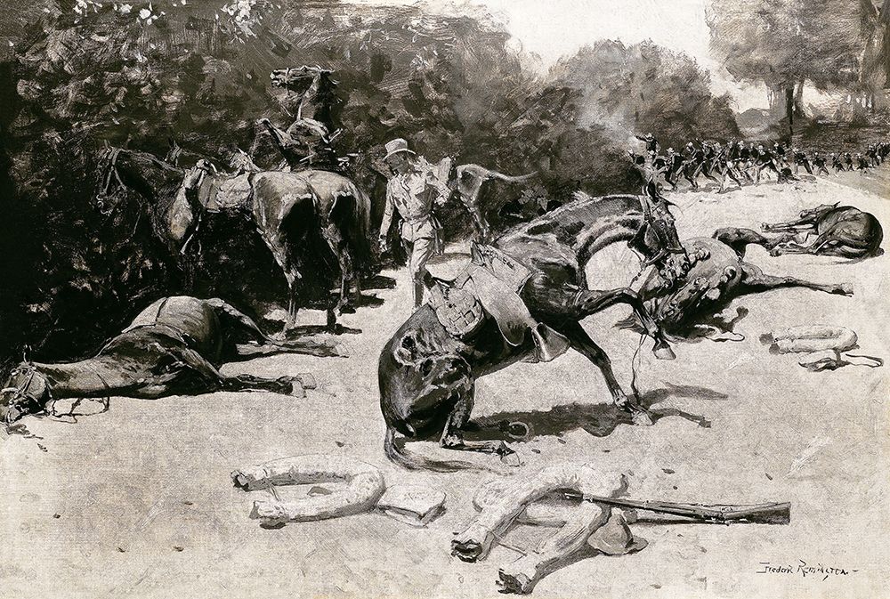 How the Horses Died for Their Country at Santiago art print by Frederic Remington for $57.95 CAD