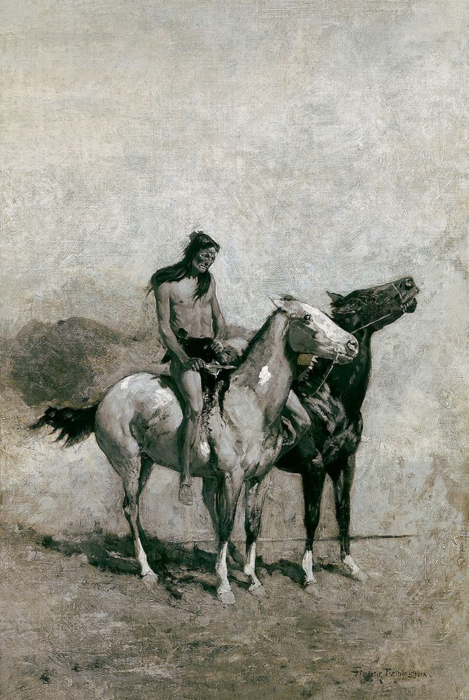 The Fire-Eater Slung His Victim Across His Pony art print by Frederic Remington for $57.95 CAD