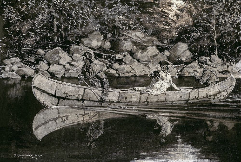 Paddling the Wounded British Officer art print by Frederic Remington for $57.95 CAD