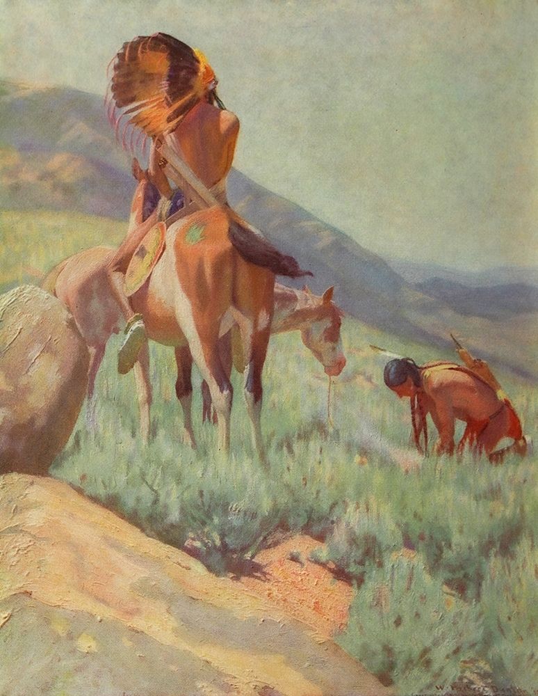 The Signal Fire from Scribners 35 1904 art print by William Herbert Dunton for $57.95 CAD