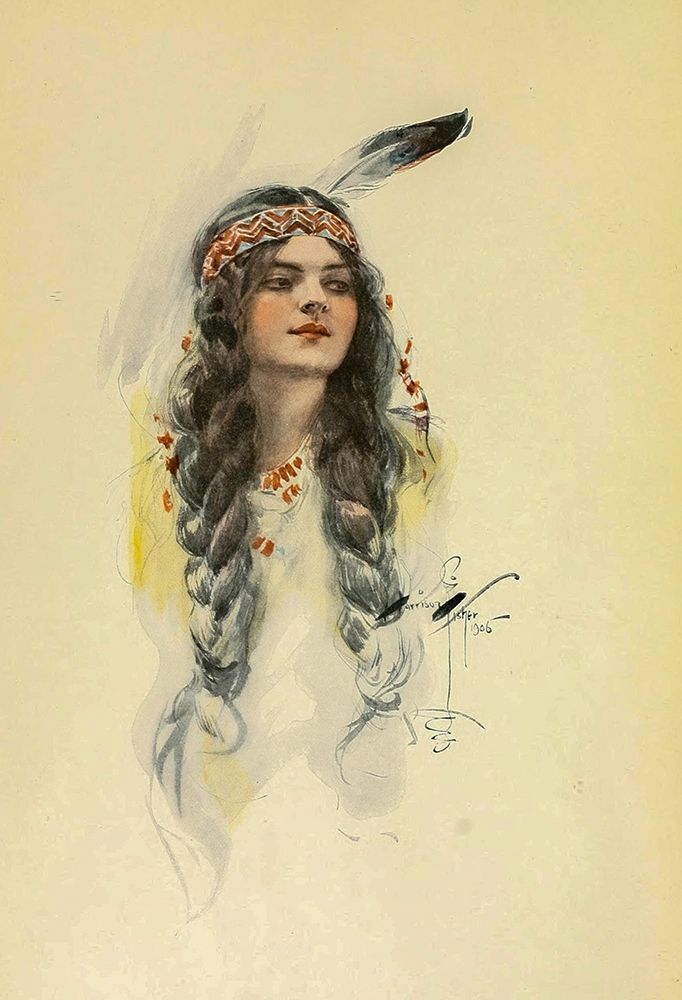 Minnehaha from The Song of Hiawatha 1906 art print by Harrison Fisher for $57.95 CAD