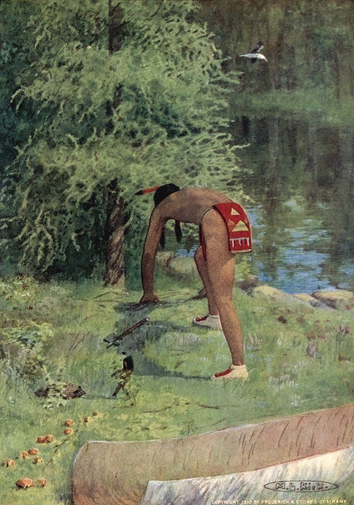 Give me of your roots from Story of Hiawatha 1910 art print by Maria Kirk for $57.95 CAD