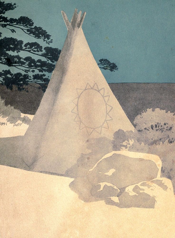Tee-pee from Story of Hiawatha 1910 art print by Maria Kirk for $57.95 CAD