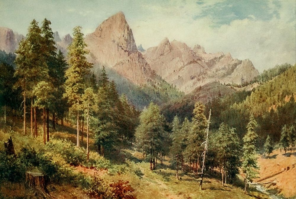 Castle Crag-Rattlesnake Canyon-California 1914 art print by Sutton Palmer for $57.95 CAD