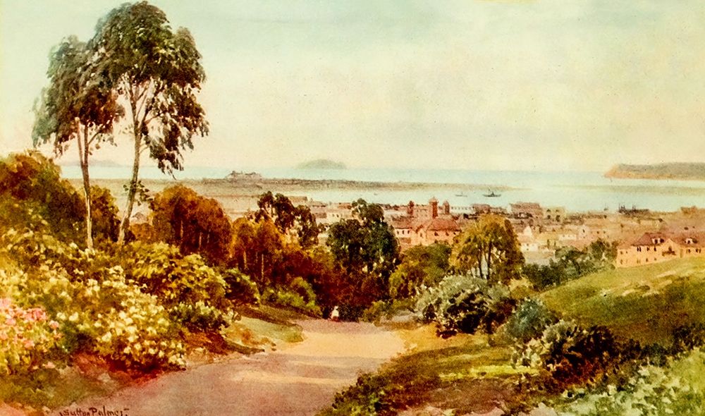 San Diego-looking towards Point Loma-California 1914 art print by Sutton Palmer for $57.95 CAD