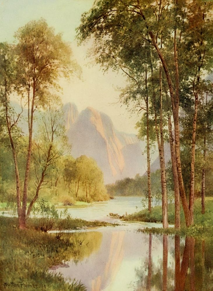 The Three Brothers-Yosemite Valley-California 1914 art print by Sutton Palmer for $57.95 CAD