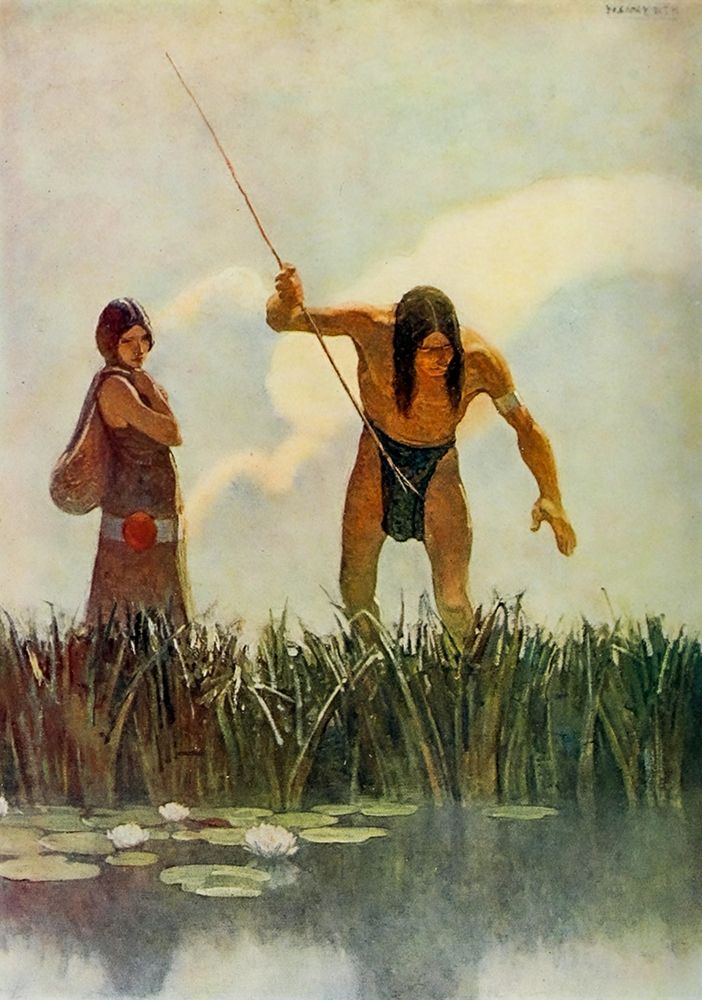 A primitive spearman art print by Newell Wyeth for $57.95 CAD