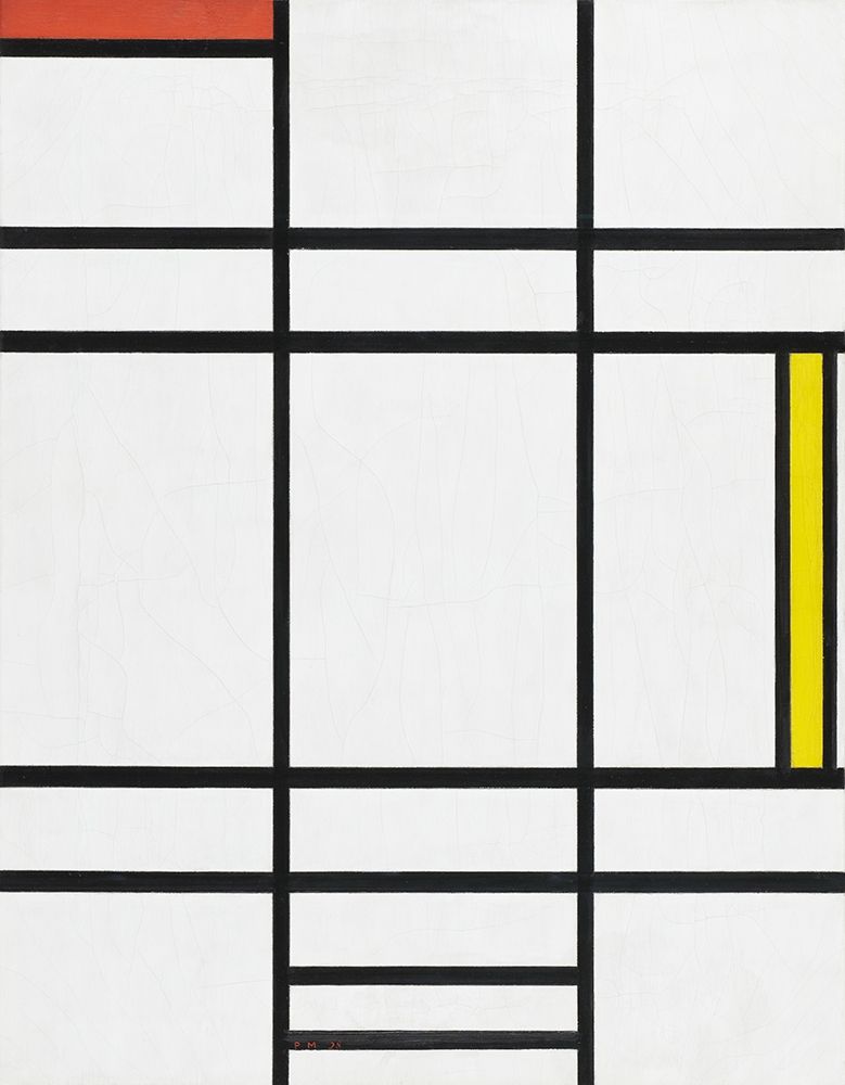 Composition in White-Red-and Yellow art print by Piet Mondrian for $57.95 CAD
