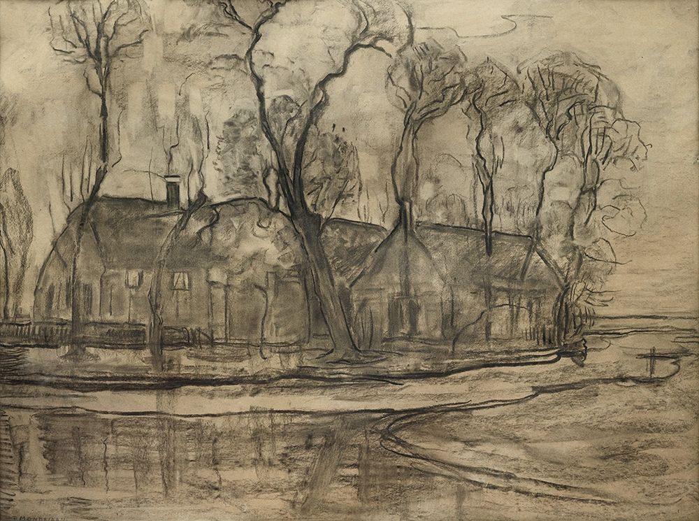 Farm Near Duivendrecht-The Sea art print by Piet Mondrian for $57.95 CAD