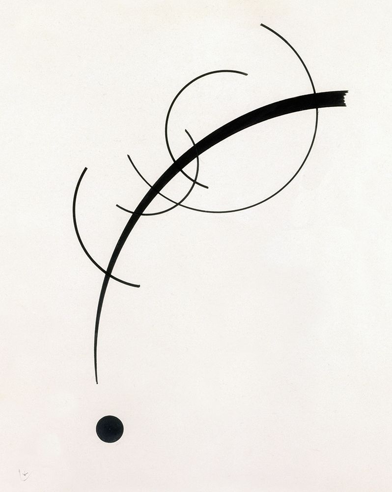Free Curve to the Point-Accompanying Sound of Geometric Curves 1925 art print by Wassily Kandinsky for $57.95 CAD