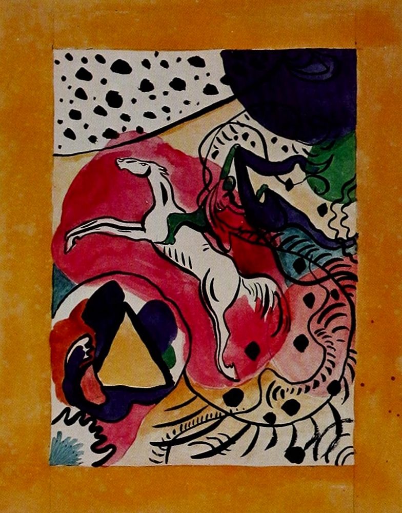 Design for cover of Blaue Reiter 1911 art print by Wassily Kandinsky for $57.95 CAD