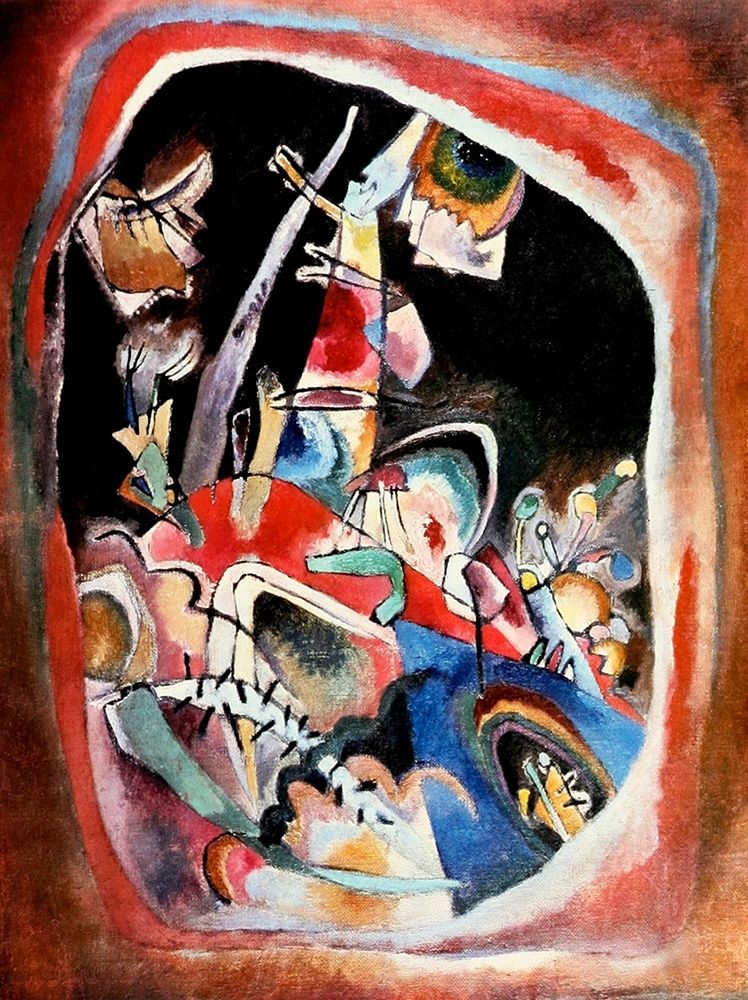 Red border 1919 art print by Wassily Kandinsky for $57.95 CAD
