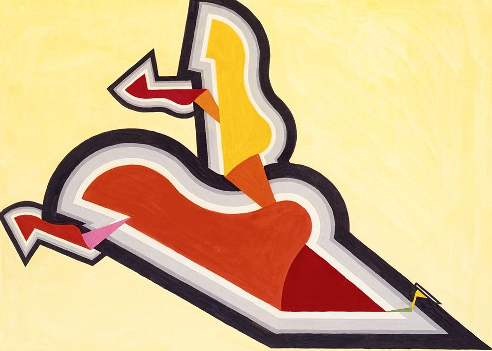 Study in Rhythm Red and Gold art print by Joseph Schillinger for $57.95 CAD